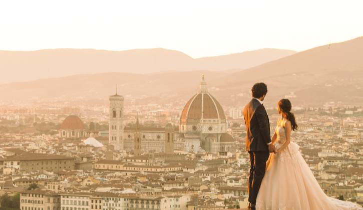 ラヴィファクトリー フィレンツェフォトプラン Jstブライダルワン イタリアハネムーンフォト 名古屋